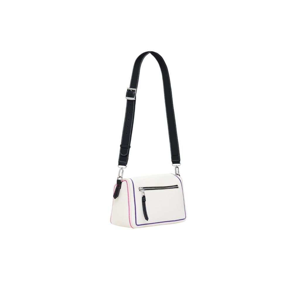 Desigual cream-colored polyethylene handbag